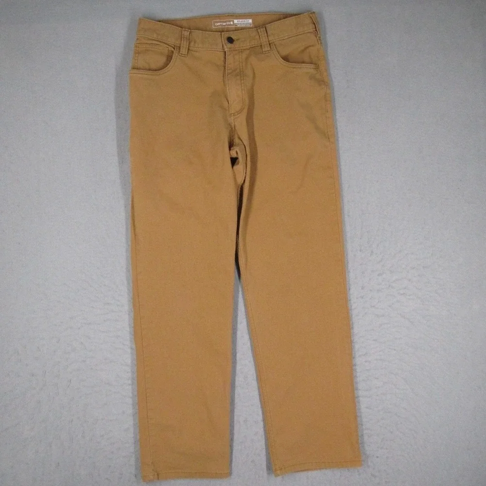 Carhartt Rugged Flex Relaxed Fit Canvas Work Pants Brown BN2517-M Mens 31x32